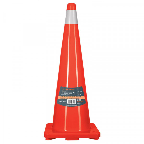 CONO-90R Cono de precaución, 90 cm con reflejante TRUPER | DIHERESA