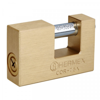 COR-75X Candado antipalanca, 75mm, cuerpo de latón, llave tetra TRUPER | DIHERESA
