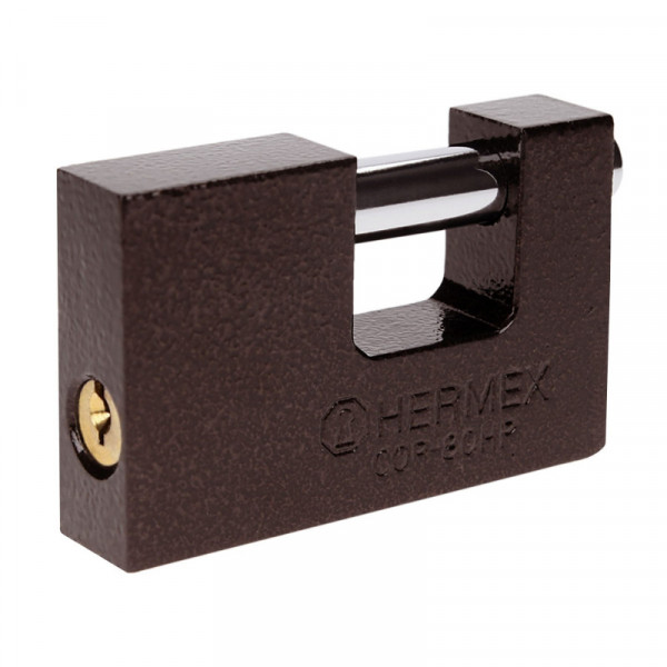 COR-80HP Candado antipalanca, 80mm, cuerpo de hierro, Hermex Basic TRUPER | DIHERESA