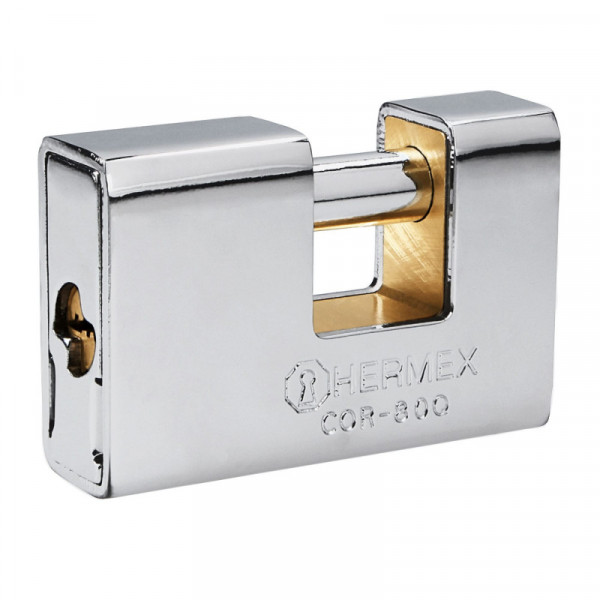 COR-80Q Candado antipalanca, 80mm, blindado, llave puntos TRUPER | DIHERESA