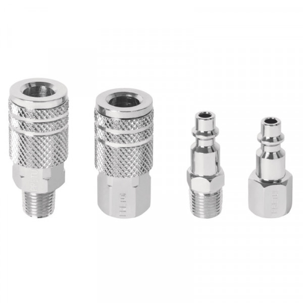 CORAL-4P Juego de 2 conectores y 2 coples para compresor, Pretul TRUPER | DIHERESA