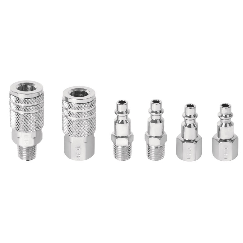 CORAL-6P Juego de 4 conectores y 2 coples, compresor de aire, Pretul TRUPER | DIHERESA