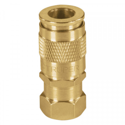 CORUM Cople rápido de latón, cuerda 1/4 NPT TRUPER | DIHERESA