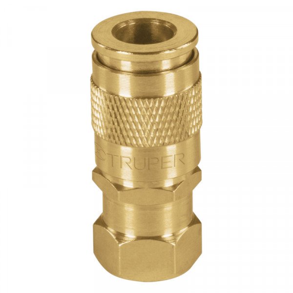 CORUM Cople rápido de latón, cuerda 1/4 NPT TRUPER | DIHERESA