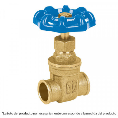 COSO-2 Válvula de compuerta de latón soldable de 2' TRUPER | DIHERESA