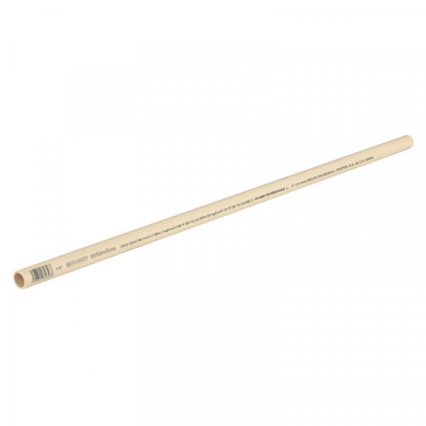 CPVC-001 Tubo CPVC, 1/2', 3 metros TRUPER | DIHERESA