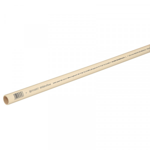 CPVC-003 Tubo CPVC, 1', 3 metros TRUPER | DIHERESA