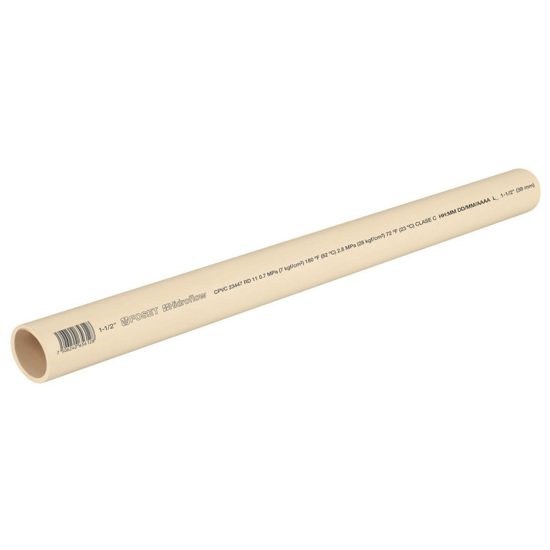 CPVC-005 Tubo CPVC, 1-1/2', 3 metros TRUPER | DIHERESA CPVC-005 Tubo CPVC, 1-1/2', 3 metros TRUPER | DIHERESA