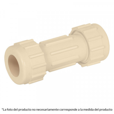 CPVC-271 Cople de compresión CPVC 1/2' TRUPER | DIHERESA