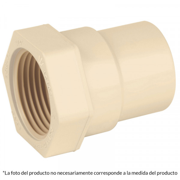 CPVC-606 Conector hembra CPVC 2' TRUPER | DIHERESA
