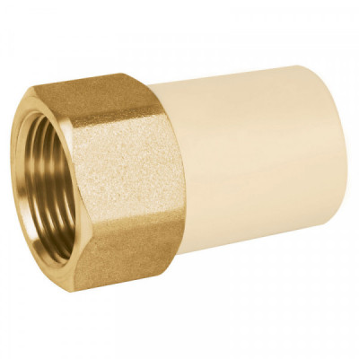 CPVC-642 Adaptador hembra de CPVC con inserto metálico 3/4' TRUPER | DIHERESA