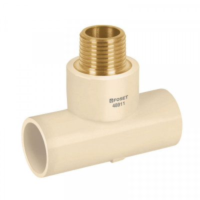 CPVC-711 Tee CPVC latón rosca exterior 1/2' TRUPER | DIHERESA