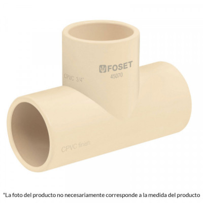 CPVC-761 Tee sencilla de CPVC, 1/2' TRUPER | DIHERESA