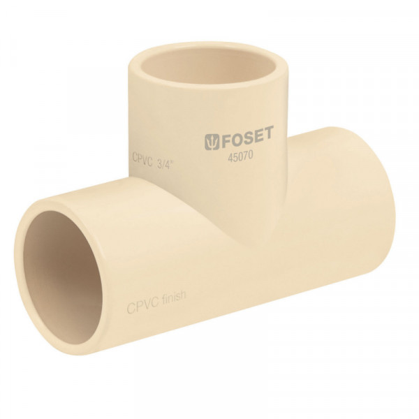 CPVC-762 Tee sencilla de CPVC, 3/4' TRUPER | DIHERESA