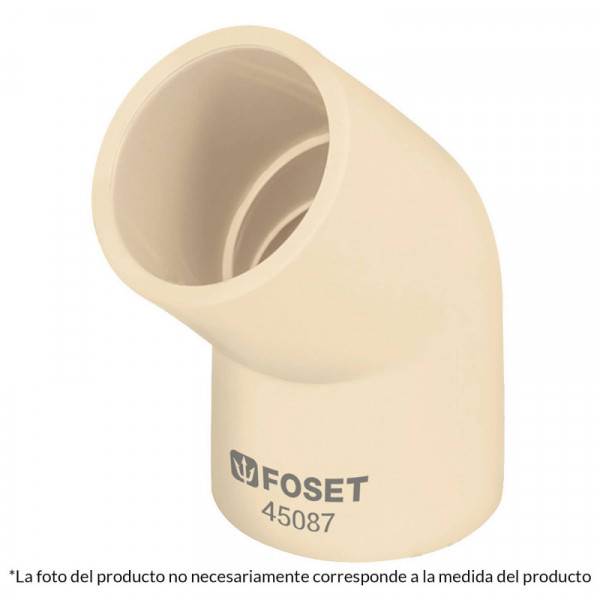 CPVC-866 Codo 45° CPVC 2' TRUPER | DIHERESA