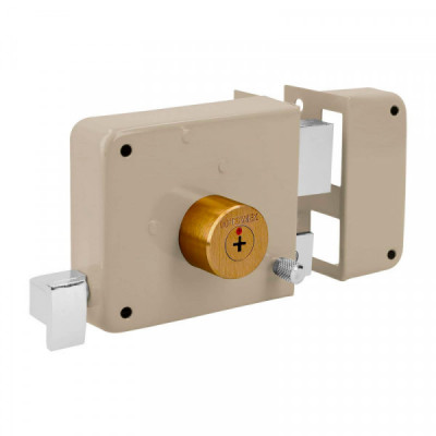 CS-80D Cerradura de sobreponer, clásica, llave tetra,derecha TRUPER | DIHERESA