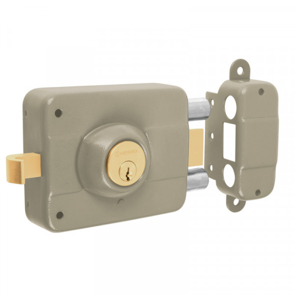 CS-90D Cerradura de sobreponer, doble cerrojo, derecha TRUPER | DIHERESA