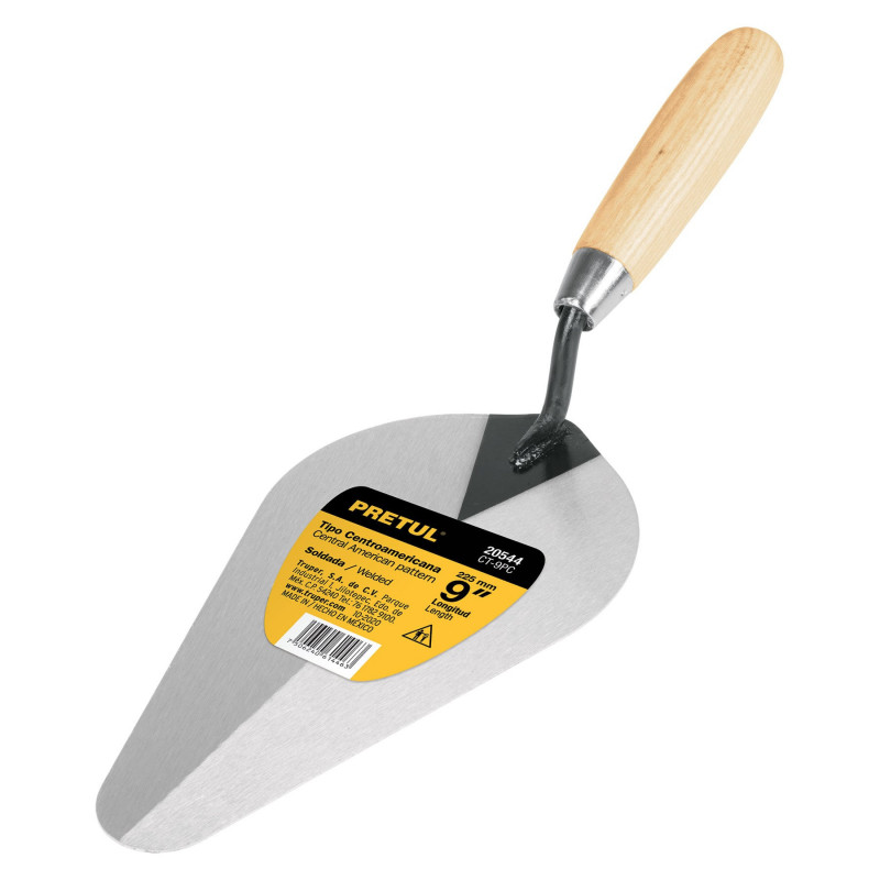 CT-9PC Cuchara para albañil, 9', Pretul, tipo centroamericana TRUPER | DIHERESA CT-9PC Cuchara para albañil, 9', Pretul, tipo centroamericana TRUPER | DIHERESA