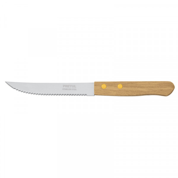 CUCH-M52 Cuchillo para asado con sierra, mango madera, 5' TRUPER | DIHERESA