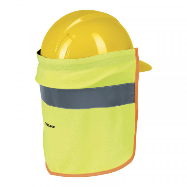 CUNU-V Cubrenuca para casco, con reflejante, color verde, 30 cm TRUPER | DIHERESA