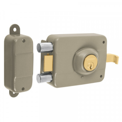 CS-90I Cerradura de sobreponer, doble cerrojo, izquierda TRUPER