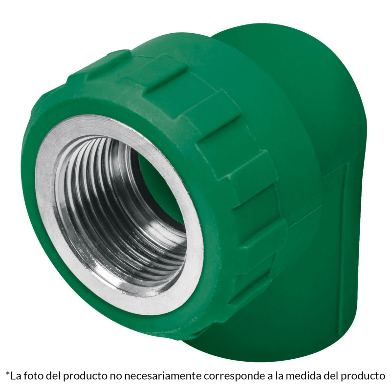 CV-502 Codo 90° de PPR, 3/4', 25mm, hembra TRUPER | DIHERESA CV-502 Codo 90° de PPR, 3/4', 25mm, hembra TRUPER | DIHERESA