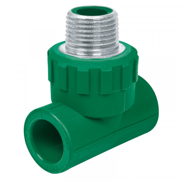 CV-711 Tee de PPR, 1/2', 20mm, macho TRUPER | DIHERESA