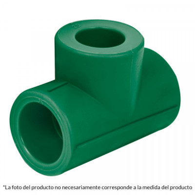 CV-722 Tee de PPR reducida, 3/4'x3/4'x1/2', 25x25x20mm TRUPER | DIHERESA
