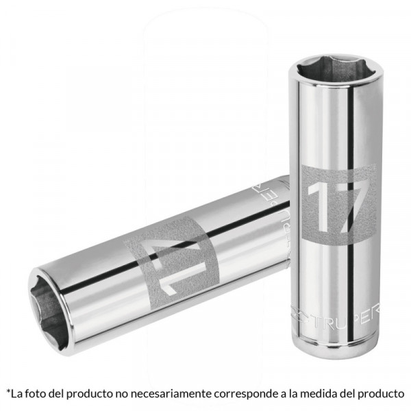 D-1216-ML Dado de 6 puntas, cuadro 1/2' de 16mm TRUPER | DIHERESA
