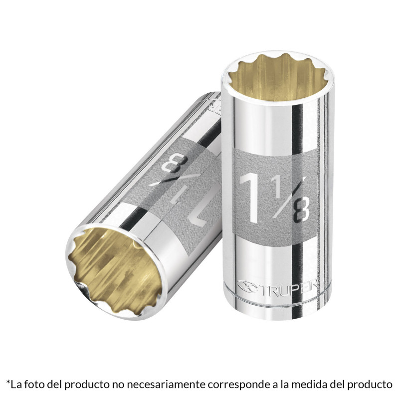 D-1218-EL Dado de 12 puntas, largo, cuadro 1/2' de 9/16' TRUPER | DIHERESA D-1218-EL Dado de 12 puntas, largo, cuadro 1/2' de 9/16' TRUPER | DIHERESA