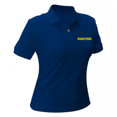 SPODZM SURTEK Playera tipo polo para dama Surtek azul talla M