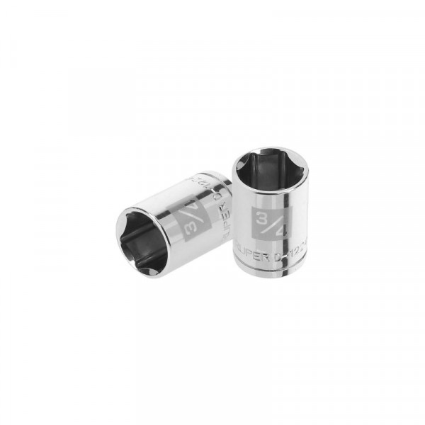 D-1224-H Dado de 6 puntas, cuadro 1/2' de 3/4' TRUPER | DIHERESA