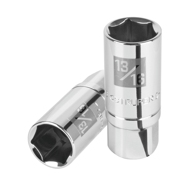 D-1226-HPAL Dado de 6 puntas largas de 13/16' para bujías, cuadro 1/2' TRUPER | DIHERESA D-1226-HPAL Dado de 6 puntas largas de 13/16' para bujías, cuadro 1/2' TRUPER | DIHERESA