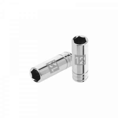 D-1412-LM Dado de 6 puntas, largo, cuadro 1/4' de 12mm TRUPER | DIHERESA