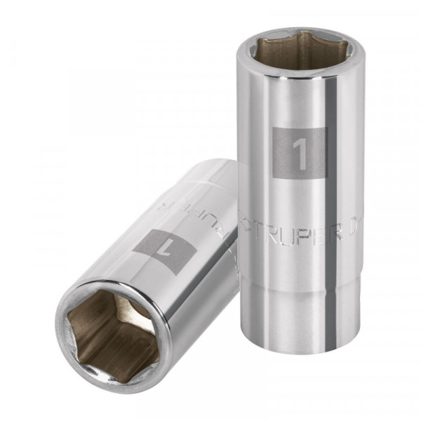 D-3432-HL Dado de 6 puntas, largo, cuadro 3/4' de 1' TRUPER | DIHERESA