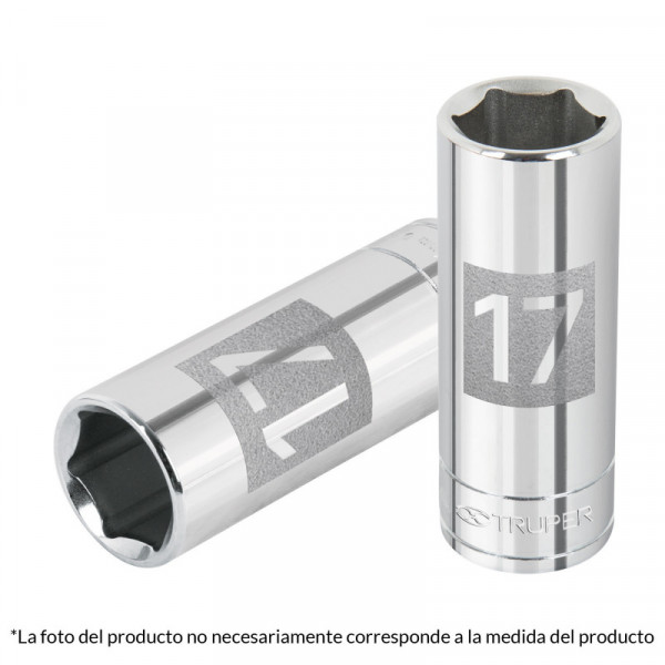 D-3810-HM-L Dado de 6 puntas, largo, cuadro 3/8' de 10mm TRUPER | DIHERESA