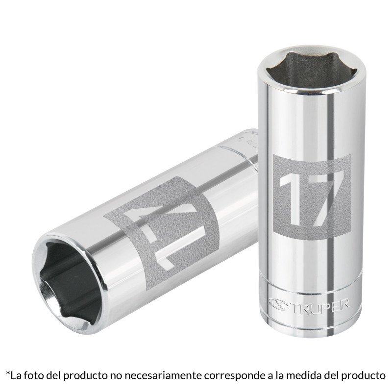 D-3814-HL Dado de 6 puntas, largo, cuadro 3/8' de 7/16' TRUPER | DIHERESA D-3814-HL Dado de 6 puntas, largo, cuadro 3/8' de 7/16' TRUPER | DIHERESA
