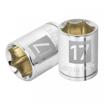 D-3817-HM Dado de 6 puntas, cuadro 3/8', de 17mm TRUPER | DIHERESA