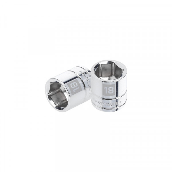 D-3818-HM Dado de 6 puntas, cuadro 3/8', de 18mm TRUPER | DIHERESA