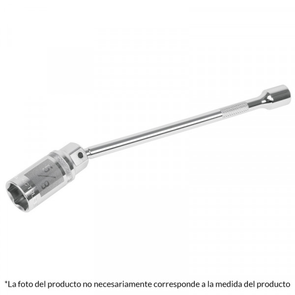 D-3826-BE6 Dado bujías 13/16' articulado con extensión 6', cuadro 3/8' TRUPER | DIHERESA