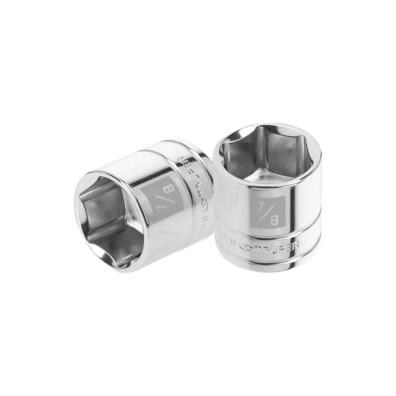 D-3828-H Dado de 6 puntas, cuadro 3/8' de 7/8' TRUPER | DIHERESA