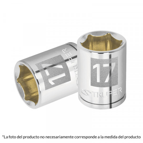 D-3830-H Dado de 6 puntas, cuadro 3/8' de 15/16' TRUPER | DIHERESA