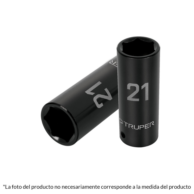 D-7312-HL Dado de de impacto, largo, 6 puntas, cuadro 1/2' de 3/8' TRUPER | DIHERESA D-7312-HL Dado de de impacto, largo, 6 puntas, cuadro 1/2' de 3/8' TRUPER | DIHERESA