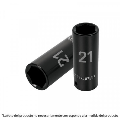 D-7316-HL Dado de de impacto, largo, 6 puntas, cuadro 1/2 pulgadas  de 1/2 pulgadas  TRUPER