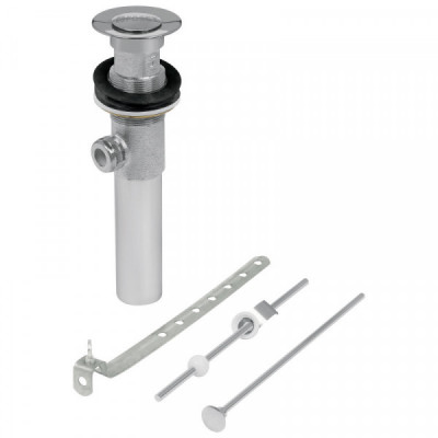 DE-151 Contra p/lavabo c/rebosadero y sist automático, cromo, 1-1/4 TRUPER | DIHERESA