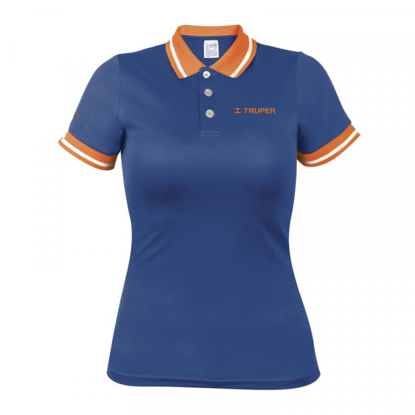 DRY-AD-M Playera tipo polo, dry fit, azul, para dama, talla M TRUPER | DIHERESA
