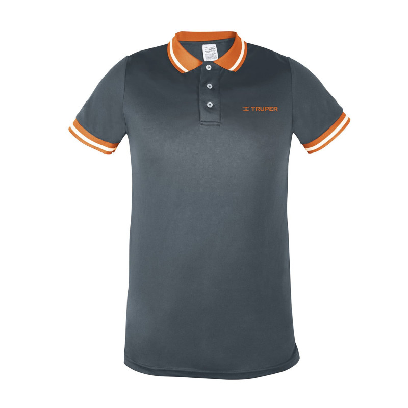 DRY-GC-C Playera tipo polo, dry fit, gris, para caballero, talla CH TRUPER | DIHERESA DRY-GC-C Playera tipo polo, dry fit, gris, para caballero, talla CH TRUPER | DIHERESA