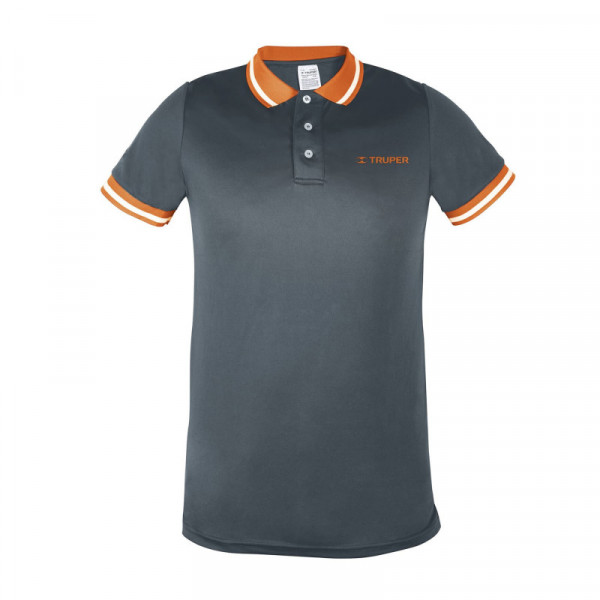 DRY-GC-XG Playera tipo polo, dry fit, gris, para caballero, talla XG TRUPER | DIHERESA
