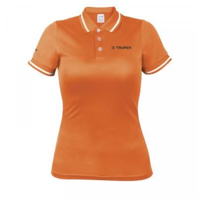 DRY-ND-M Playera tipo polo, dry fit, naranja, para dama, talla M TRUPER | DIHERESA