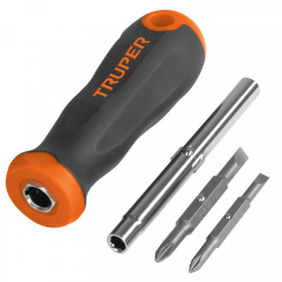 DT-4 Desarmador 2 puntas dobles y barra con 2 cajas hexagonales TRUPER | DIHERESA
